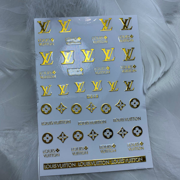 Buy JoyKott Luxury Brand Nail Art Sticker LV (Black) Online at  desertcartINDIA