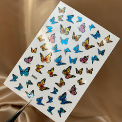 METALLIC BUTTERFLY NAIL ART STICKER- 1