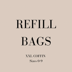 XXL COFFIN W/O C Curve NAIL TIPS - REFILL BAGS