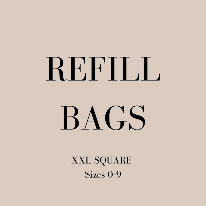 XXL SQUARE W/O C Curve NAIL TIPS - REFILL BAGS